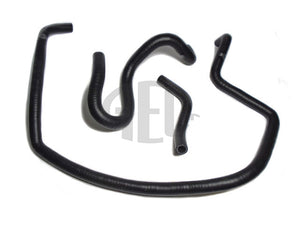 Silicone power steering hose set for Lancia Delta HF Integrale Evolution (1991-1995) O.E. Part Number: 82451026, 82474984, 82474989. In diagram image no: 20 21 22. Polyester reinforced 3 ply (4,5 mm wall) silicone hose. O.E. black finish oil-resistant silicone hoses.