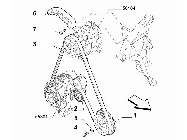 Auxiliary Belt Tensioner | Fiat Abarth 124 Spider