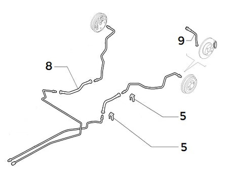 Rear Inner Brake Hose | Abarth 500 595 695