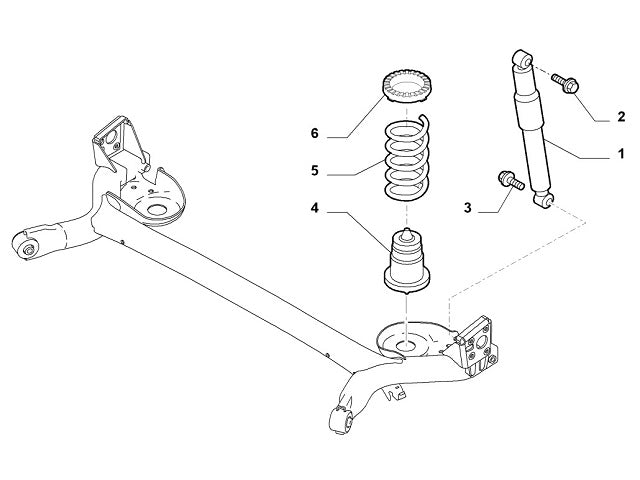 Rear Coil Spring Top Rubber Bush | Abarth 500 595 695