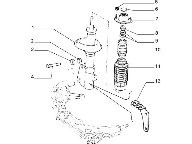 Bolt Set Lower Shock Absorber | Evolution