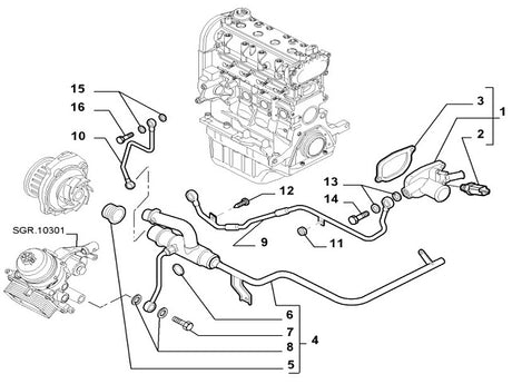 Seal Metal Coolant Pipe | Abarth Punto