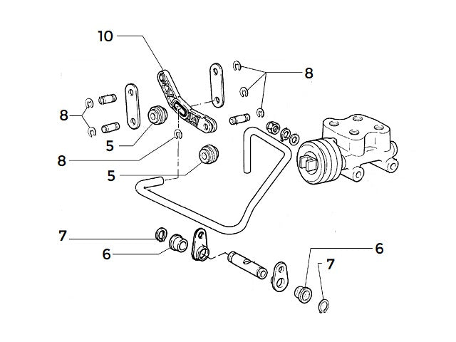 Bush Set Brake Bias Compensator Lever | Delta HF