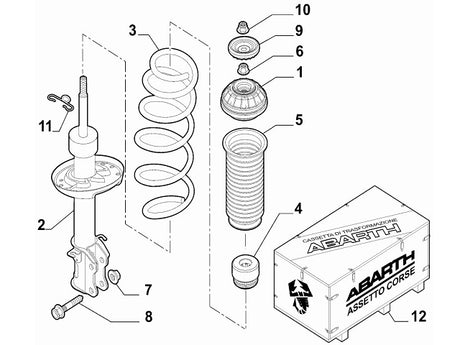 Front Shock Absorber Protection Boot | Abarth Punto