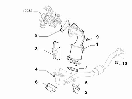 Catalytic Converter to Down Pipe Gasket | Abarth Punto