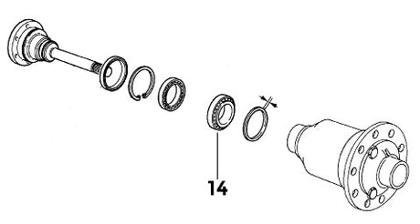 Bearing Rear Right Drive Shaft/Diff | Integrale