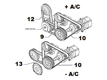 Auxiliary Belt Alfa Romeo 155 Q4 - AE CAR - 2